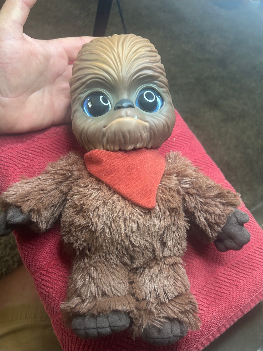 Star Wars Brown Plush Wicket with Blue Eyes and Orange Bandana